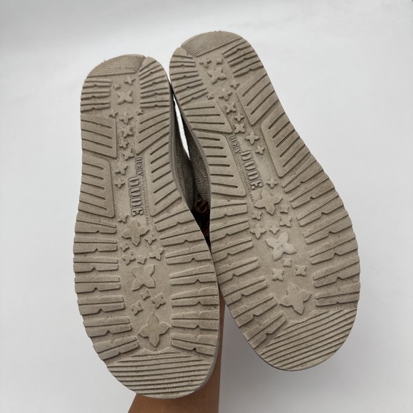 Hey Dude Wally Ascend Woven Walnut Brown Slip On Unisex Men's 9/Womens 11 Shoes - Picture 9 of 15